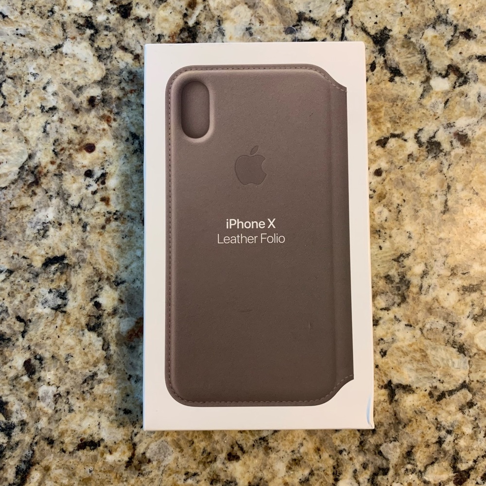 NWT iPhone X Leather Folio Case